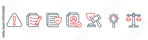 Compliance banner web icon vector illustration concept with icons of rules, standards, policies, requirements, regulations, transparency, and law