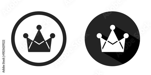 Crown logo. Crown icon vector design black color. Stock vector.