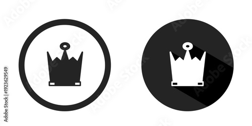 Crown logo. Crown icon vector design black color. Stock vector.