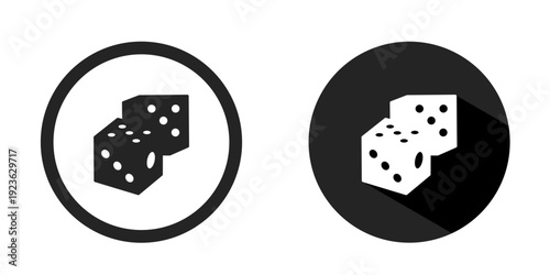 Dice logo. Dice icon vector design black color. Stock vector.