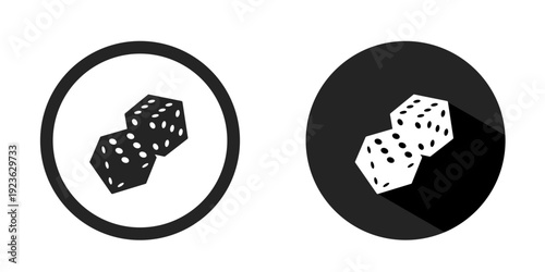 Dice logo. Dice icon vector design black color. Stock vector.