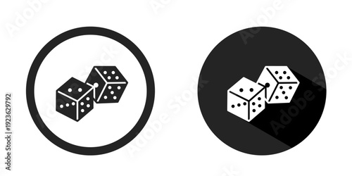 Dice logo. Dice icon vector design black color. Stock vector.