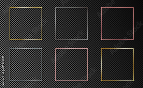 Set of six square frames