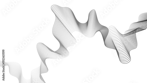 Abstract backdrop with grey wave gradient lines