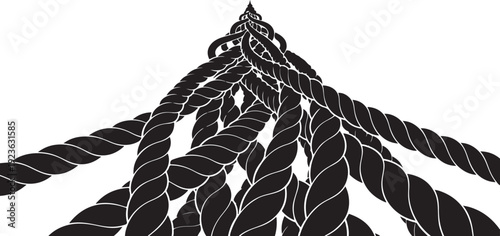 Black and white illustration of feathered headdress details closeup
