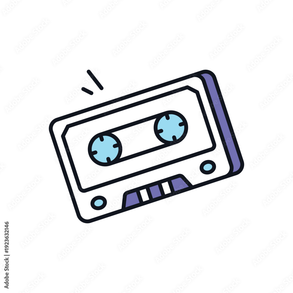 Naklejka premium Audio Cassette vector icon