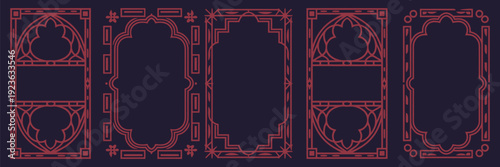 gothic style invitation with a sacred geometry frame and vintage ornamental border, elegant vector illustration for sophisticated events, dark aesthetic design elements.