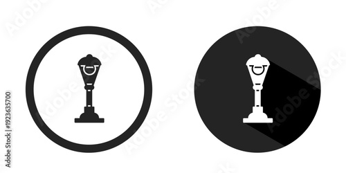 Street light logo. Street light icon vector design black color. Stock vector.