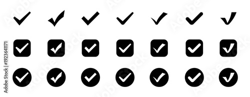 Check mark icons . Approved icon.  Check mark vector icons. Vector illustration.