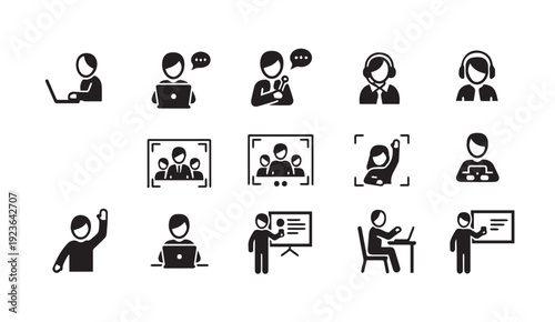 Business professionals communicating and working together effectively