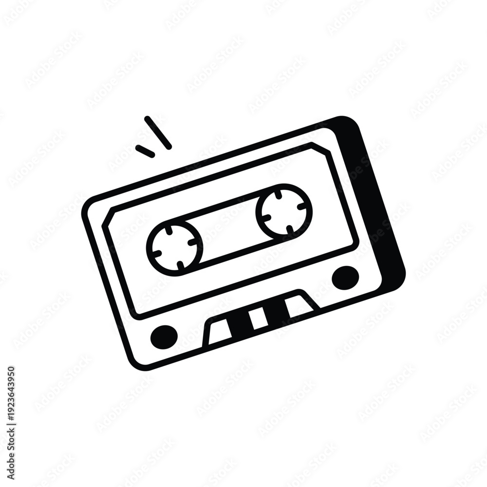 Naklejka premium Audio Cassette vector icon