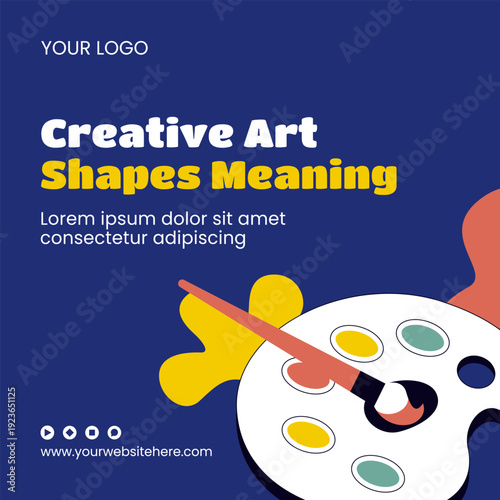 Flat Cartoon Hand Drawn Illustration for World Art Day Design