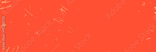 Abstract vibrant red grunge background with distressed yellow scratches, weathered textured backdrop for bold graphic design