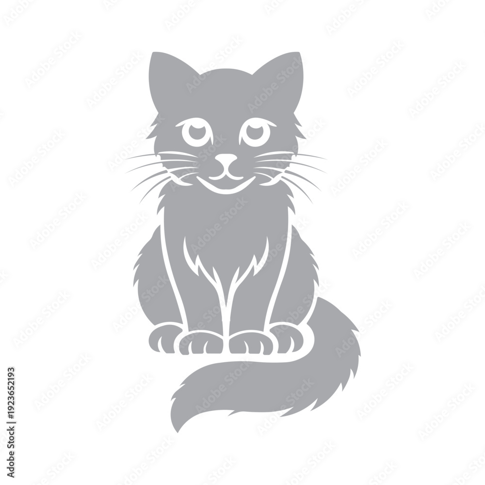 Fototapeta premium graphic illustration of a cute cat