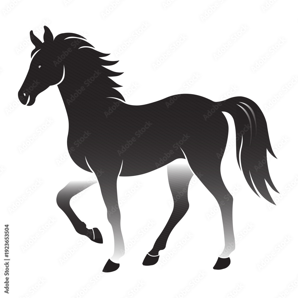Fototapeta premium horse silhouette illustration