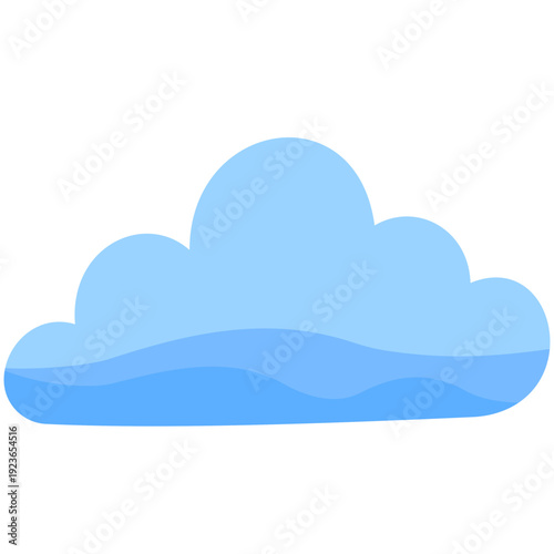 Layered blue clouds with multiple shades ideal for calm sky backgrounds, peaceful weather graphics, serene atmospheric designs, and clean flat illustration style.