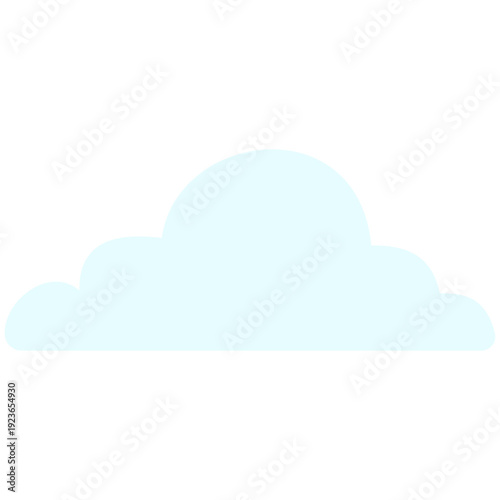 Very pale blue cloud ideal for ultra-soft sky designs, minimal weather graphics, barely visible atmospheric elements, and delicate backgrounds with clean contemporary flat style.
