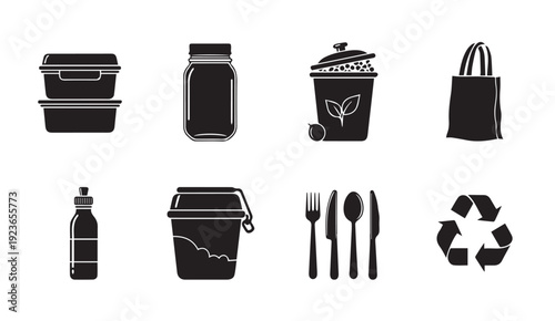 Eco friendly takeout containers and reusable items for sustainable living