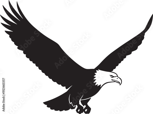 Bald Eagle in Flight – Patriotic Wildlife Vector EPS
