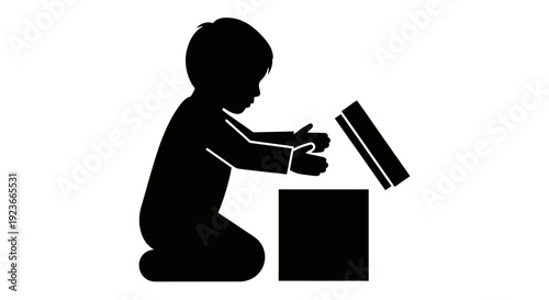 A child plays with blocks on the floor byo 58