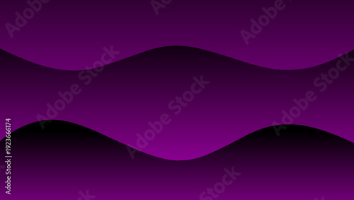 Abstract purple and black gradient wavy vector background with smooth flowing shapes, modern fluid style and soft curves