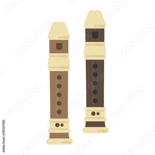 リコーダーのイラストセット