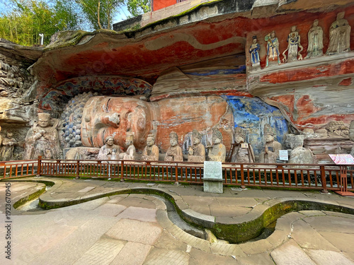Sleeping Buddha at Dazu Rock Carvings, Dazu District of Chongqing, China