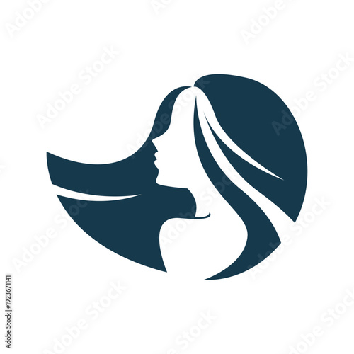 Beautiful woman hair icon