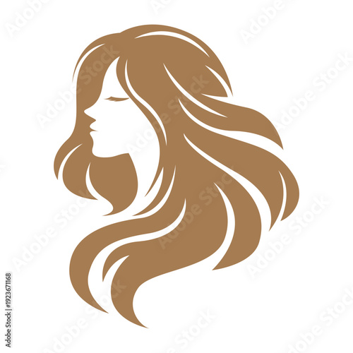 Beautiful woman hair icon