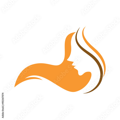 Beautiful woman hair icon
