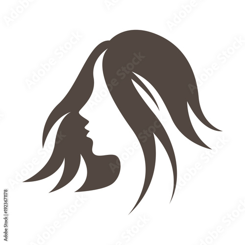 Beautiful woman hair icon