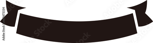 シンプルで使いやすい黒のリボンデザイン
見出し・飾り枠に最適な素材