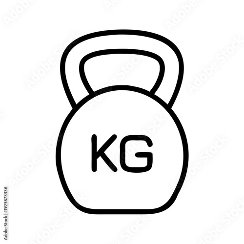 Kettlebell weight training fitness equipment for gym workout and strength training exercise vector image