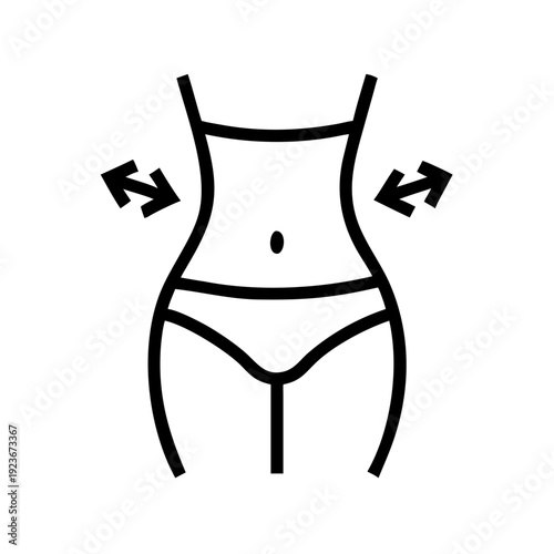 Body contouring waist shaping liposuction weight loss diet fitness slim figure body transformation concept design