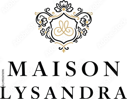 A luxurious logo for Maison Lysandra with elegant design and typography