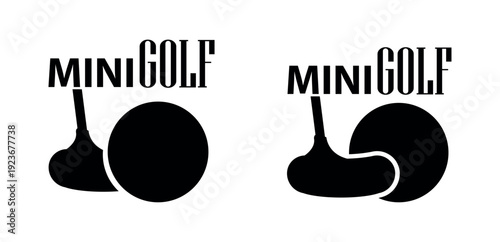 mini golf icon on white background
