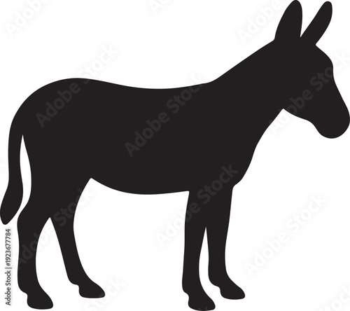donkey silhouette vector
