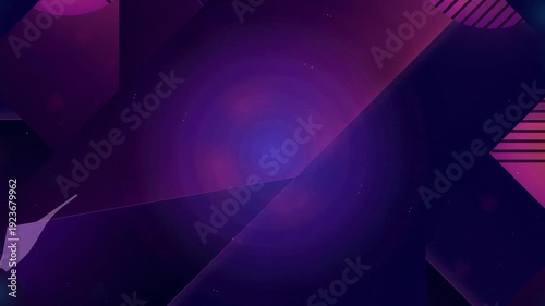 Abstract geometric pattern with purple and pink hues and lens flare