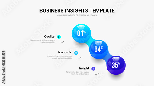 Colorful Briefing Three Step Diagram Frame Template. Creative Solution 3 Option Graph Slideshow Layout. Medical Profile Presentation Design Vector Illustration.