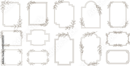Collection of various floral frame designs for creative projects