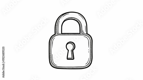 Foto A single metal padlock icon.