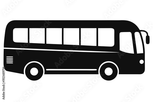 school bus icon, bus vector illustration