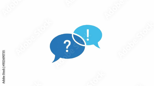 Foto Speech bubbles with question mark.