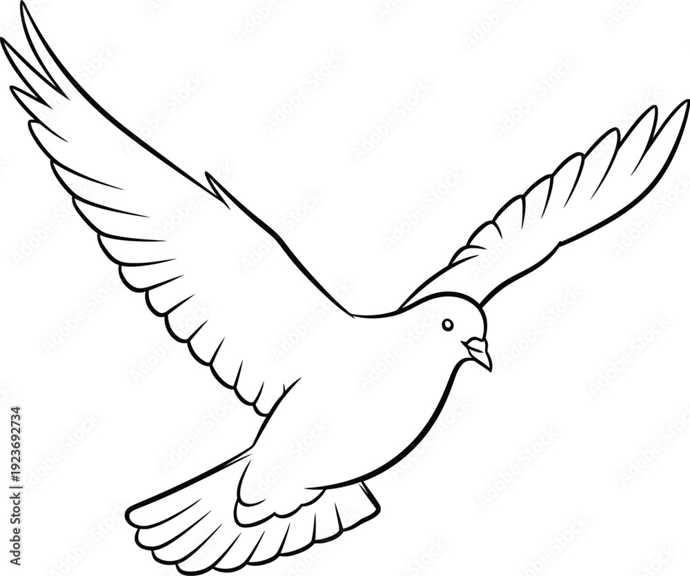 Obraz premium Flying dove icon