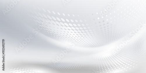 Modern, futuristic background in gray and white. Abstract illustration.