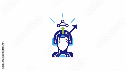 Man with Thought Bubble and Arrow.