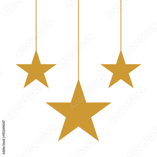 Golden Islamic Star Border Flat Design Ramadan and Eid Mubarak Frame.