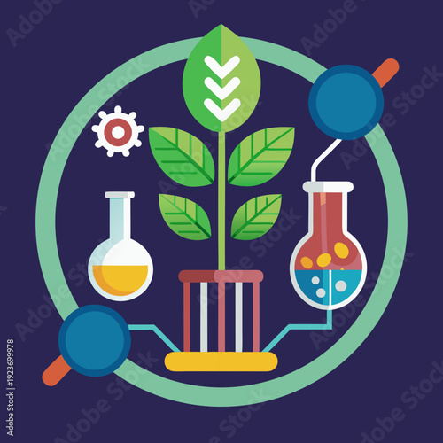 Biotechnology Plant Research Science Icon