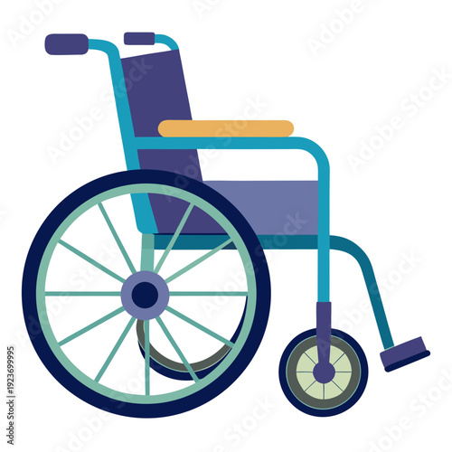 Blue and Purple Wheelchair for Mobility Support