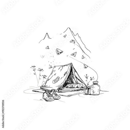 Indoor Bouldering Crash Pad Ready for Climb